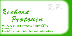 richard protovin business card